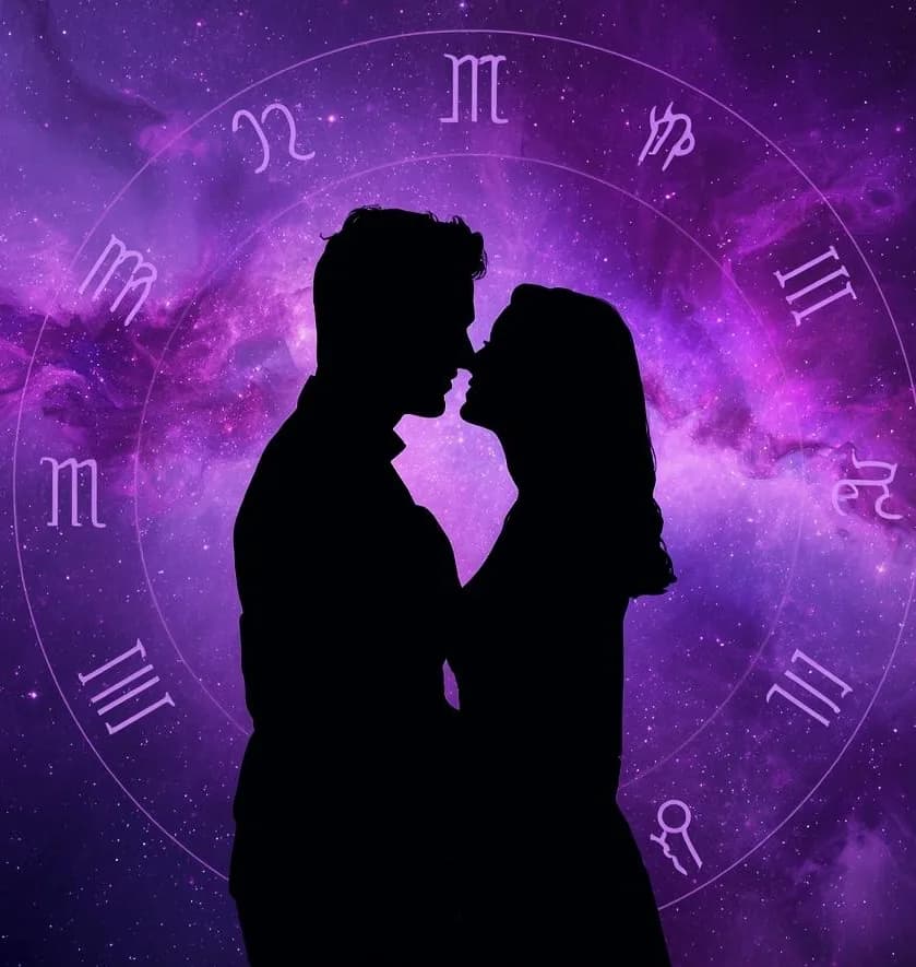 Pareja reunida bajo un cielo estrellado